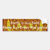 Gouden Gele Baseball Handschoen Art Print Bumpersticker (Voorkant)