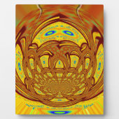 Gouden Gele Baseball Handschoen Art Print Fotoplaat (Voorkant)