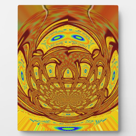 Gouden Gele Baseball Handschoen Art Print Fotoplaat (Voorkant)