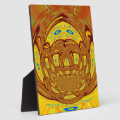 Gouden Gele Baseball Handschoen Art Print Fotoplaat (Zijkant)