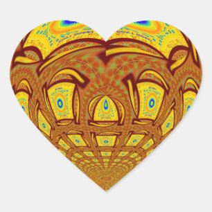 Gouden Gele Baseball Handschoen Art Print Hart Sticker