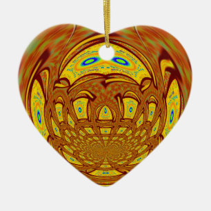 Gouden Gele Baseball Handschoen Art Print Keramisch Ornament