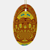 Gouden Gele Baseball Handschoen Art Print Keramisch Ornament (Rechts)