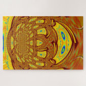 Gouden Gele Baseball Handschoen Art Print Legpuzzel (Horizontaal)