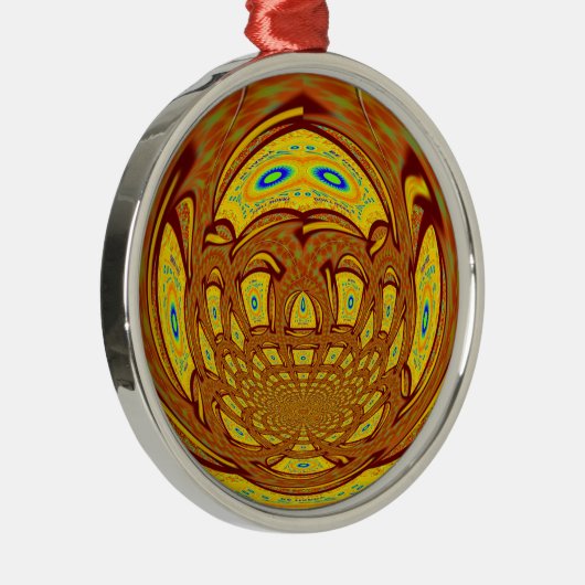 Gouden Gele Baseball Handschoen Art Print Metalen Ornament (Rechts)