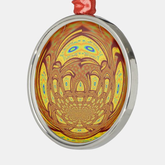 Gouden Gele Baseball Handschoen Art Print Metalen Ornament (Links)