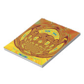 Gouden Gele Baseball Handschoen Art Print Notitieblok (Linkerzijde)