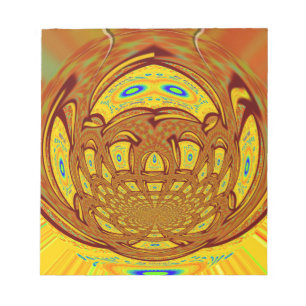 Gouden Gele Baseball Handschoen Art Print Notitieblok