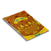 Gouden Gele Baseball Handschoen Art Print Notitieboek (Rechterzijde)