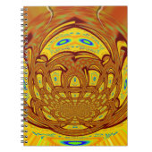 Gouden Gele Baseball Handschoen Art Print Notitieboek (Voorkant)