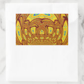 Gouden Gele Baseball Handschoen Art Print Rechthoekige Sticker (Tas)