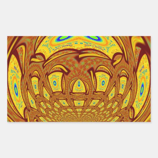 Gouden Gele Baseball Handschoen Art Print Rechthoekige Sticker (Voorkant)