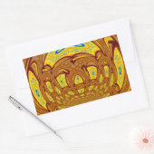 Gouden Gele Baseball Handschoen Art Print Rechthoekige Sticker (Envelop)