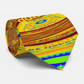 Gouden Gele Baseball Handschoen Art Print Stropdas (Opgerold)