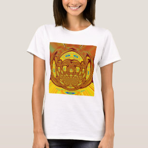 Gouden Gele Baseball Handschoen Art Print T-shirt