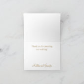 Gouden Gele Bloei Custom Bedankt Card (Binnen)
