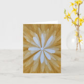Gouden gele bloem burst - blanco gevouwen begroeti kaart (Gele Bloem)