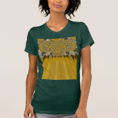 Gouden Gele Bloem Patroon Design Art T-shirt (Voorkant)
