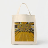 Gouden Gele Bloem Patroon Design Art Tote Bag (Voorkant)
