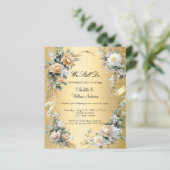 Gouden gele bloemen bruiloft gelofte vernieuwing u (Staand voorkant)