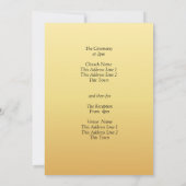 Gouden Gele Bloemen Trouwsuite Kaart (Achterkant)