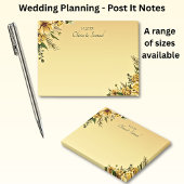Gouden Gele Bloemen Trouwsuite Post-it® Notes