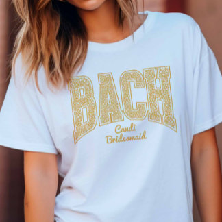 Gouden Gele Bloemige BACH Bruidsmeisje T-shirt