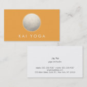 Gouden Gele Cirkel Gloed Holistische Wellness Visitekaartje (Voorkant / Achterkant)