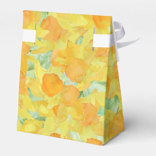  Gouden Gele Daffodils Tent Favor Box Bedankdoosjes (Achterkant)
