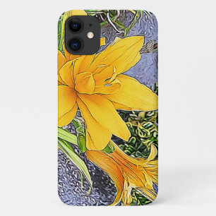 Gouden Gele Dag Lelie Bloemen Bud Girly Artwork iPhone 11 Hoesje