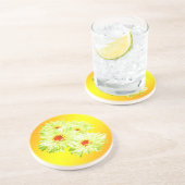 Gouden Gele Daisies Zandsteen Onderzetter (Zijkant)