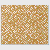 Gouden Gele en Witte Polka Dots Cadeaupapier (Vlak)