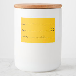 Gouden Gele Eten Labels voor Huis en Keuken Voedselcontainer Etiket