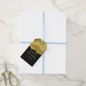Gouden Gele Goud Glitter Abstract Waterverf  Cadeaulabel (Met Touw)