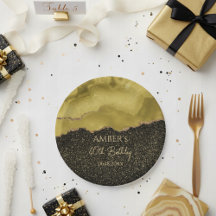 Gouden Gele Goud Glitter Abstract Waterverf