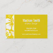 Gouden Gele Hawaiiaanse Tropische Palm Visitekaartje (Achterkant)