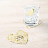 Gouden gele honingraat verjaardag kartonnen onderzetters (Insitu)