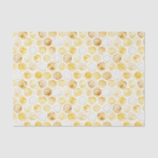 Gouden gele honingraat verjaardag tissuepapier (Voorkant)