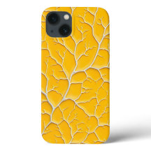 Gouden Gele iPhone Hoesje Aderontwerp Krachtig