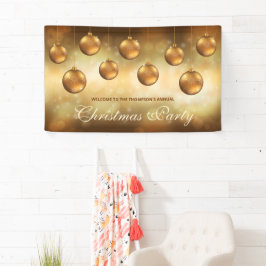 Gouden Gele kerstcadeautjes - Kerstfeest Spandoek