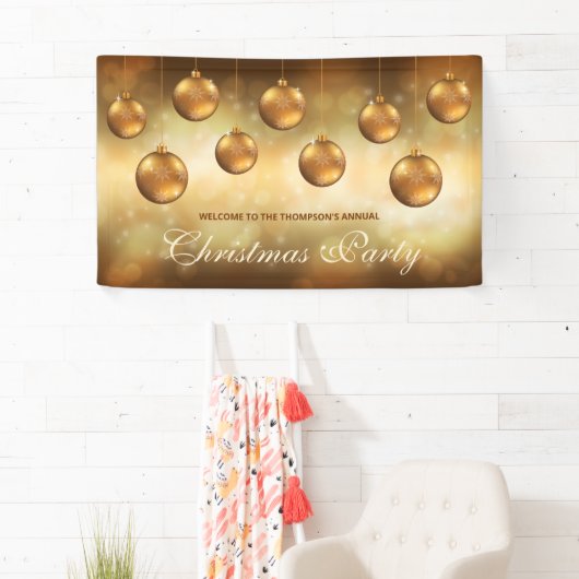 Gouden Gele kerstcadeautjes - Kerstfeest Spandoek (Insitu)