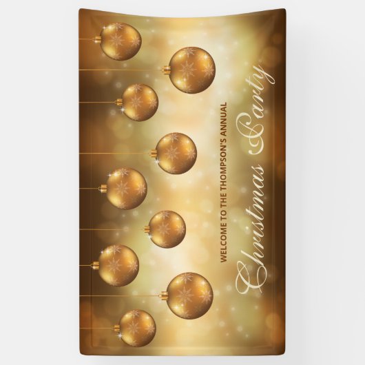 Gouden Gele kerstcadeautjes - Kerstfeest Spandoek (Verticaal)