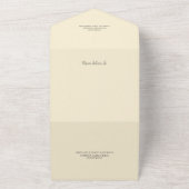 Gouden Gele Lelie QR Code All In One Uitnodiging (Buitenkant)