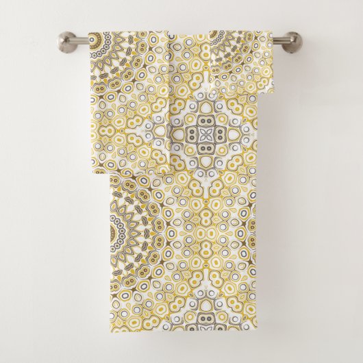 Gouden Gele Mandala Patroon Bad Handdoek (Insitu)