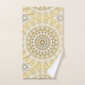Gouden Gele Mandala Patroon Bad Handdoek (Handdoek)