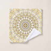 Gouden Gele Mandala Patroon Bad Handdoek (Wasdoekje)