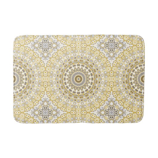 Gouden Gele Mandala Patroon Badmat (Voorkant)