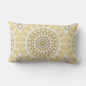 Gouden Gele Mandala Patroon Kussen (Achterkant)