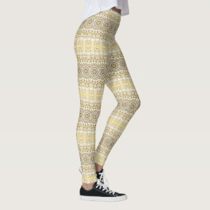 Gouden Gele Mandala Patroon Leggings