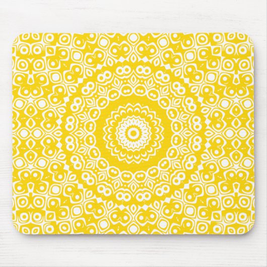 Gouden Gele Mandala Patroon Muismat (Voorkant)